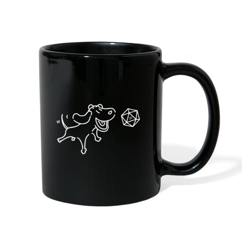 Cute Dog with D20 Dice - Full Color Mug