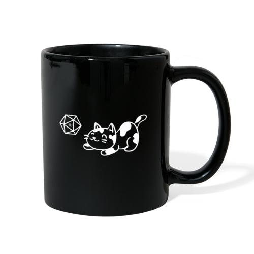Cute Cat with D20 Dice - Full Color Mug