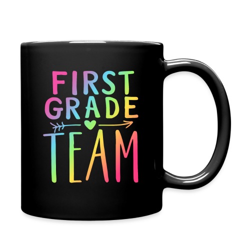First Grade Team Neon Rainbow Teacher T-Shirts - Full Color Mug
