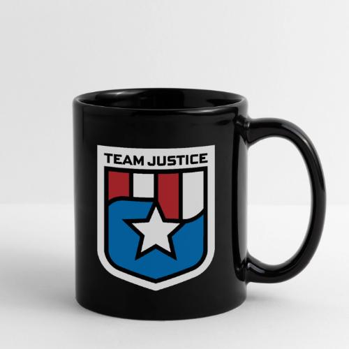 Team Justice Shield Logo white border - Full Color Mug