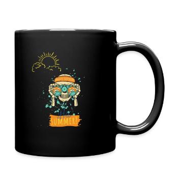 Vibrant Summer Vibes T-Shirt – Trendy Beachwear Gr - Full Color Mug - black - Right