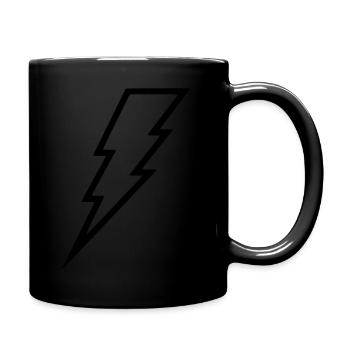 lightning, lightning bolt, bolt of light, flashing - Full Color Mug - black - Right