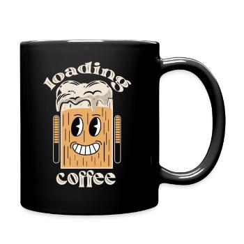 Coffee loading caffeine lover humor classic t-shir - Full Color Mug - black - Right