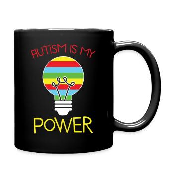 Autism Is My Power Autism Awareness T-Shirt - Full Color Mug - black - Right