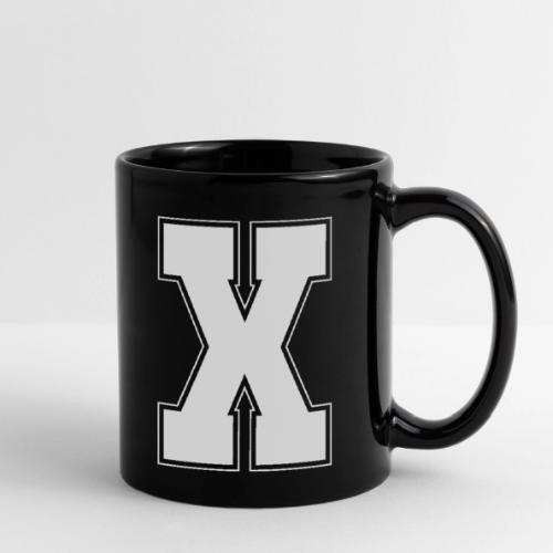 White Letter X – Varsity Alphabet Monogram - Full Color Mug