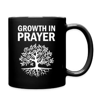 Growth in Prayer - Spiritual Prayer Gift Idea - Full Color Mug - black - Right