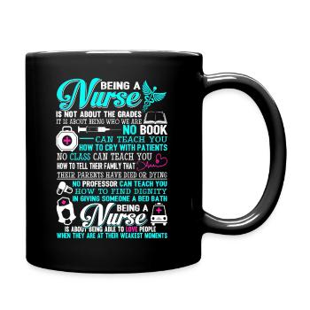 Nurse Pride Bold Text Art - Full Color Mug - black - Right