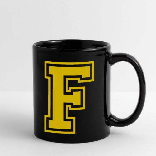 Letter F – Capital Athletic Alphabet Monogram - Full Color Mug