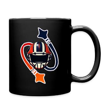 Patriotic Helmet Emblem - Full Color Mug - black - Right