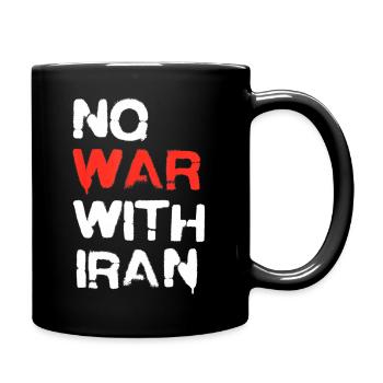 No_War_With_Iran_Peace_Statement - Full Color Mug - black - Right