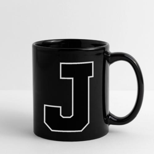 Varsity Letter J Athletic Alphabet Graphic - Full Color Mug