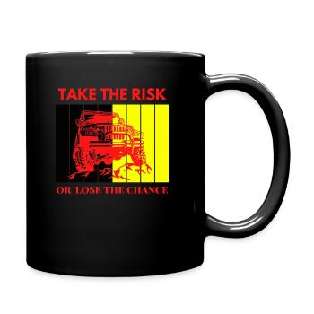 Take the risk t-shirt design - Full Color Mug - black - Right