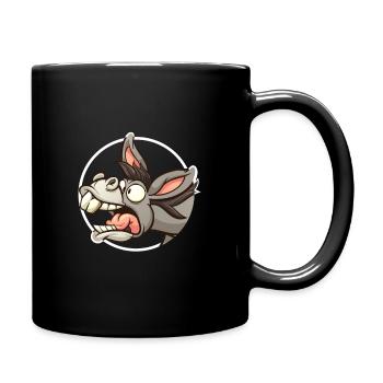 Funny Donkey Donkey Mule - Full Color Mug - black - Right