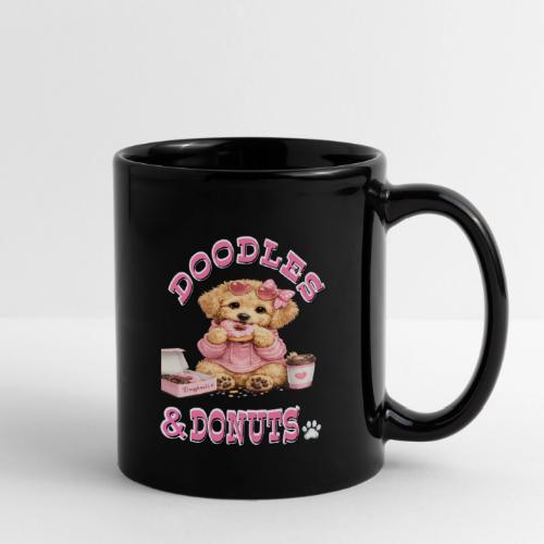 Doodles & Doughnut Cozy Dog Mom Design - Full Color Mug