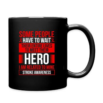 Stroke Ribbon Stroke Warrior Stroke Survivor - Full Color Mug - black - Right