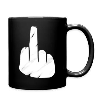 fuck you - fuck off - middle finger - Full Color Mug - black - Right