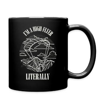 I m a high flyer literally Airborne and loving it - Full Color Mug - black - Right