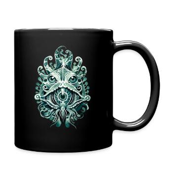 Ancient Depths Midnight - Cambrian Horror Eye - Full Color Mug - black - Right