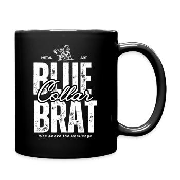 Blue Collar Brat Trucker Hat - Full Color Mug - black - Right