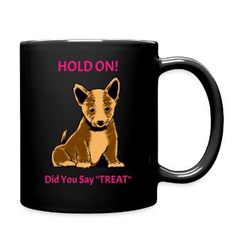 a puppy and a positive quote 3244e - Full Color Mug - black - Right