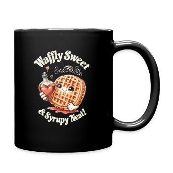 Waffle Cuteness Overload – Sweet & Syrupy T-Shirt - Full Color Mug - black - Right