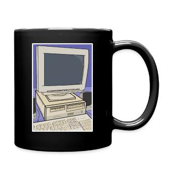 Retro Computer Desktop Setup - Full Color Mug - black - Right