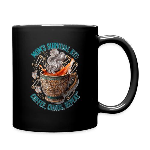 Mom's Survival Kit Tee | Coffee Chaos - Full Color Mug