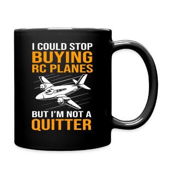 RC Plane Model Maker Airplane - Full Color Mug - black - Right