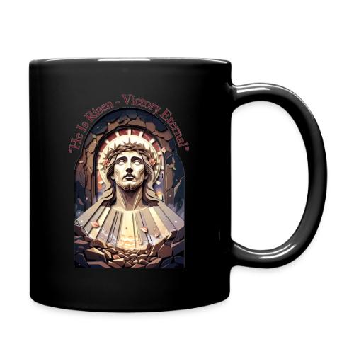 Easter He Is Risen Face of Christ T Shirt, Gift - Full Color Mug