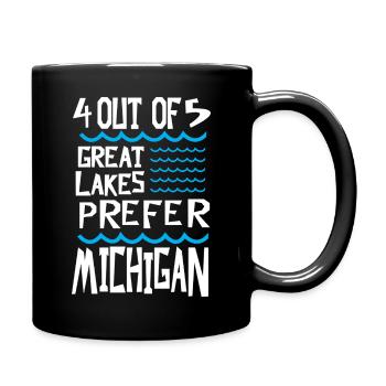 4 out of 5 Great Lakes Michigan Pride - Full Color Mug - black - Right