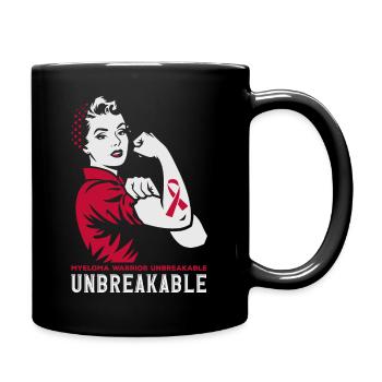 Multiple Myeloma Warrior Unbreakable Strong Woman - Full Color Mug - black - Right