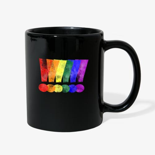 Distressed LGBT Gay Pride Exclamation Points - Full Color Mug