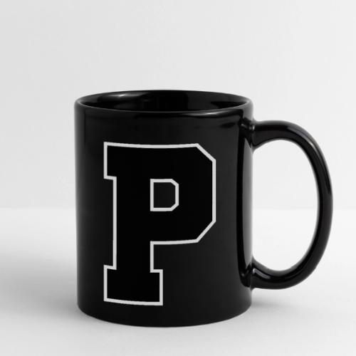 Varsity Letter P Athletic Alphabet Design - Full Color Mug