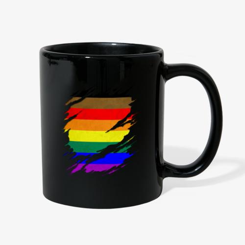 Philly LGBTQ Gay Pride Flag Ripped Reveal - Full Color Mug
