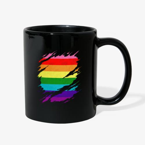 Original Gilbert Baker LGBT Gay Pride Flag Ripped - Full Color Mug