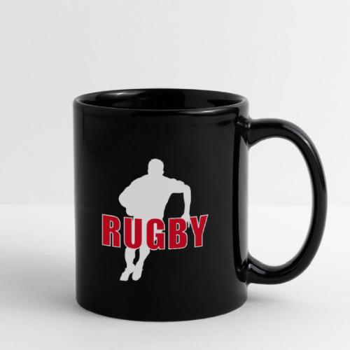 Bold Rugby Action Silhouette - Full Color Mug