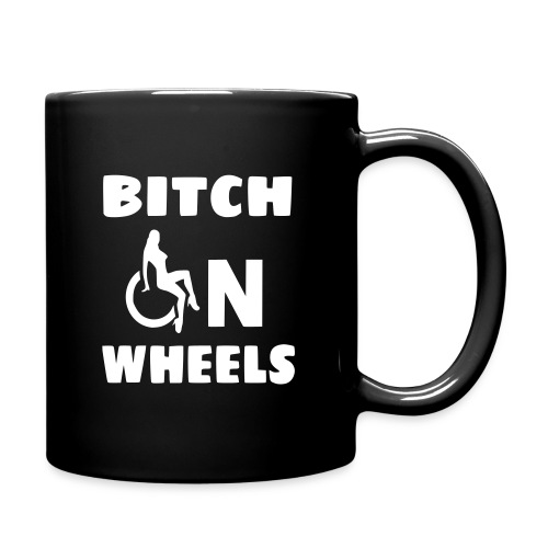 Bitch on wheels, wheelchair humor, roller fun - Full Color Mug