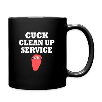 Cuck Cuckold cuck clean up service - Full Color Mug - black - Right