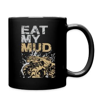 Mud Truck Eat My Mud Race - Full Color Mug - black - Right