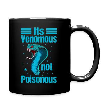 It´s Venomous not Poisonous - Full Color Mug - black - Right