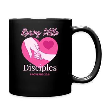 Christian Mother's Day Raising Little Disciples - Full Color Mug - black - Right