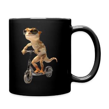 Crested Gecko - Full Color Mug - black - Right