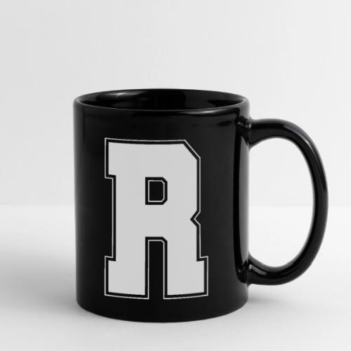 White Letter R – Varsity Alphabet Monogram - Full Color Mug