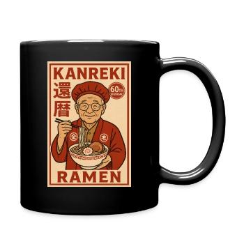 Kanreki Ramen 60th Birthday Design – Fun Japanese - Full Color Mug - black - Right