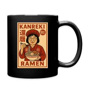 Kanreki Ramen 60th Birthday Design – Fun Japanese - Full Color Mug - black - Right