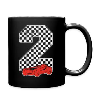 Checkerboard 2 Racecar Grid - Full Color Mug - black - Right