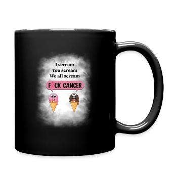 Fuck Cancer Screaming Ice Cream Cones - Full Color Mug - black - Right