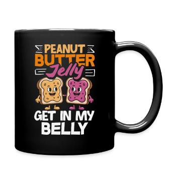 Cute Peanut Butter and Jelly Matching Friend - Full Color Mug - black - Right