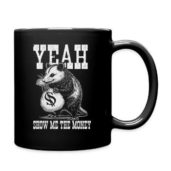 Possum with Dollars - Full Color Mug - black - Right