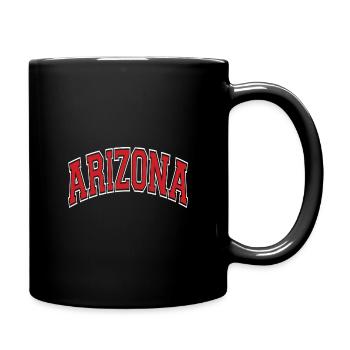 Arizona Varsity Style Red Text - Full Color Mug - black - Right